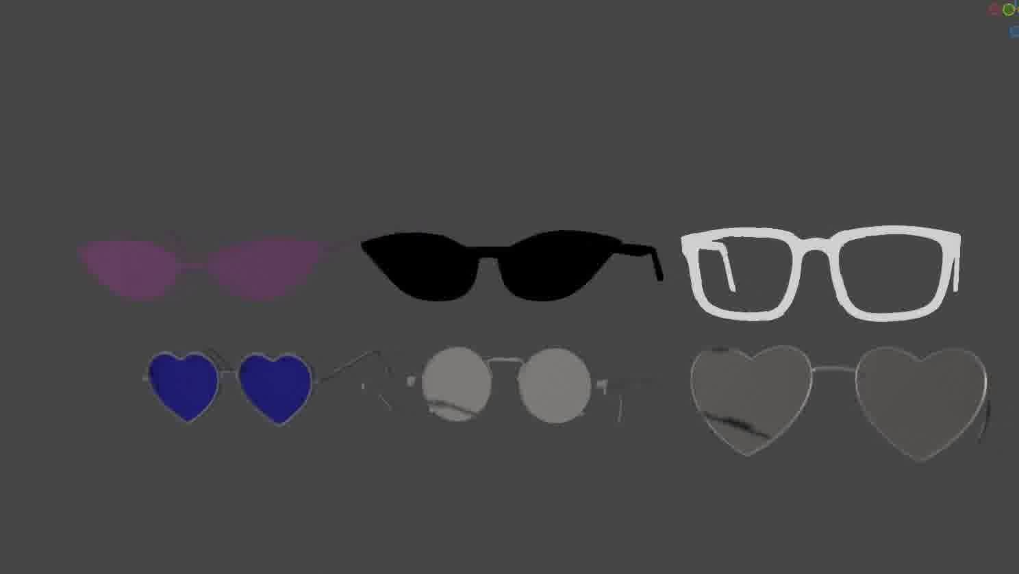 Glasses Pack 3D model Low-poly 3D model_94