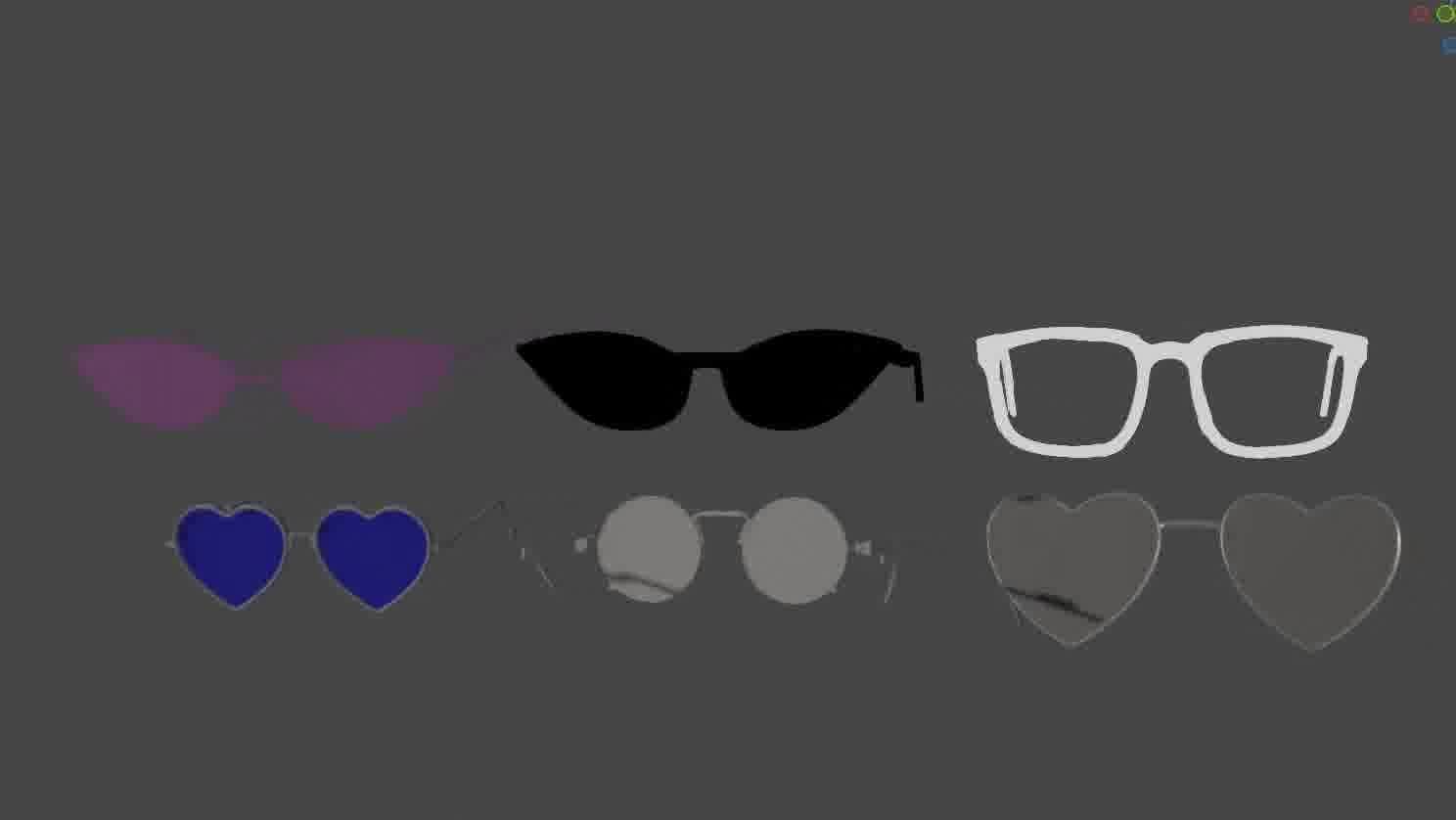 Glasses Pack 3D model Low-poly 3D model_80