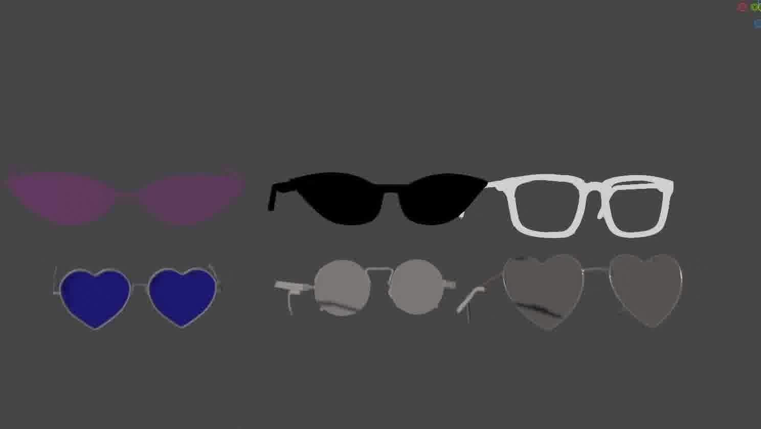 Glasses Pack 3D model Low-poly 3D model_23