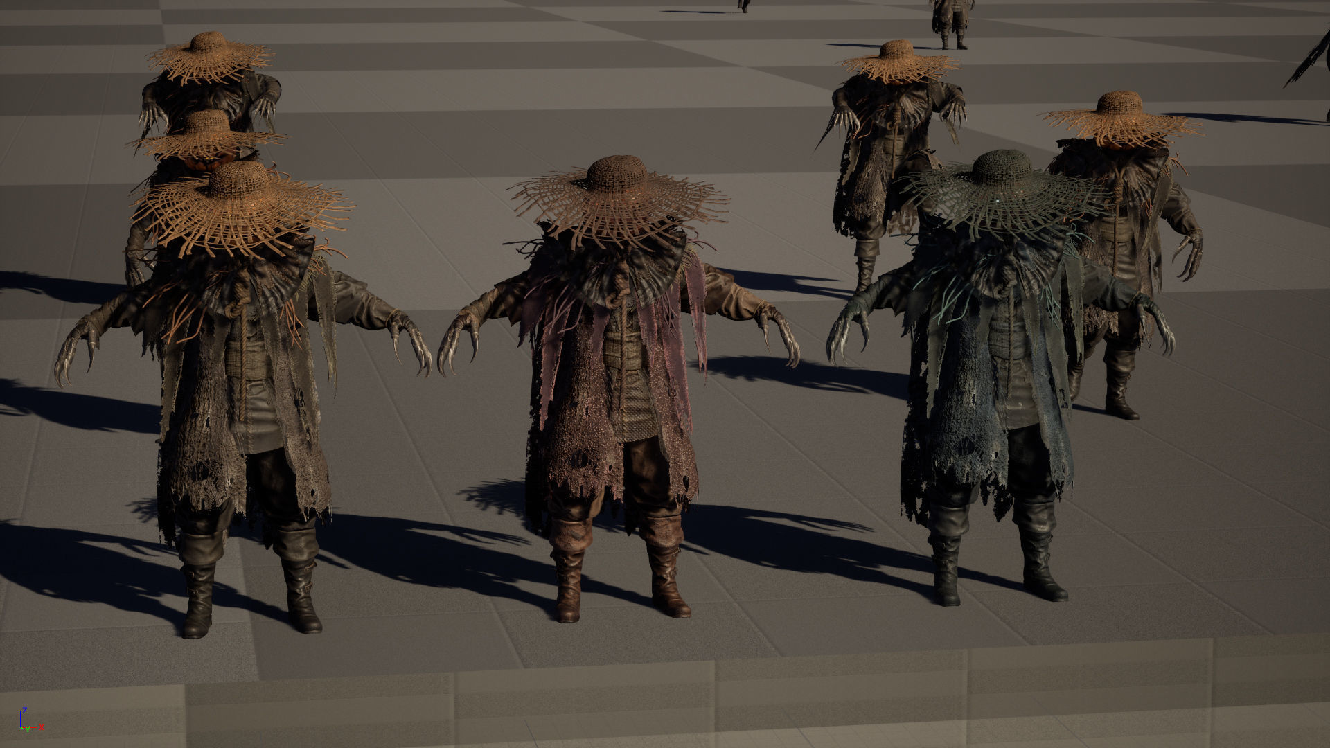 Scarecrow PumpkinHead Low-poly 3D model_27