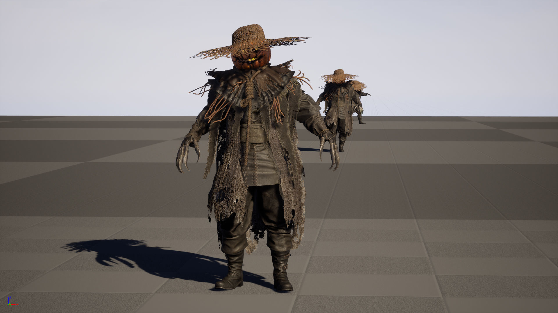 Scarecrow PumpkinHead Low-poly 3D model_32