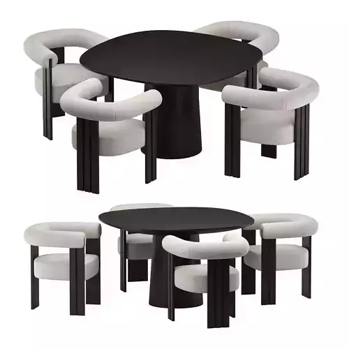 Dining Table Motto and dining chair percy - dining set 07