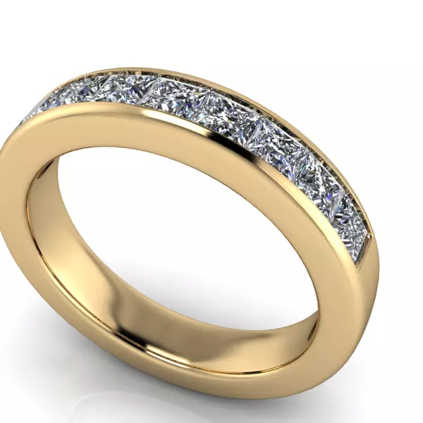 Princess cut Mens wedding band size 8 and half USA wedding band 3D print model