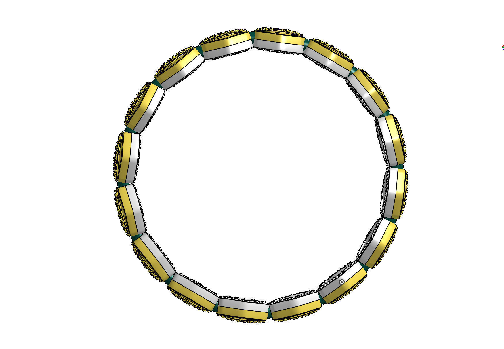 Stretchable bracelet cad file  3D print model_11