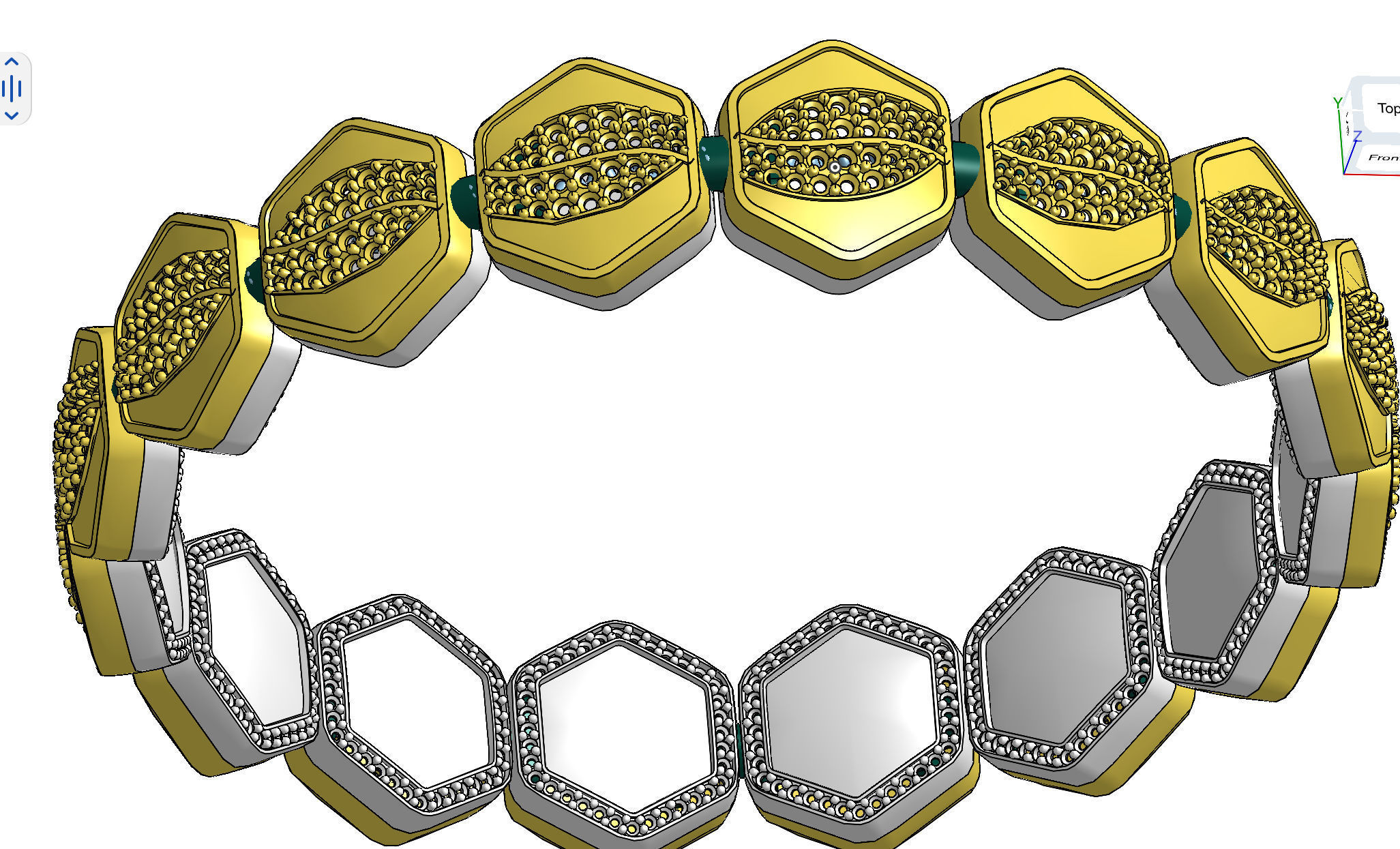 Stretchable bracelet cad file  3D print model_8