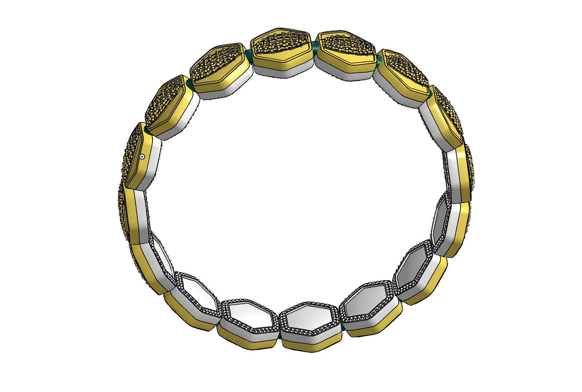 Stretchable bracelet cad file  3D print model_7
