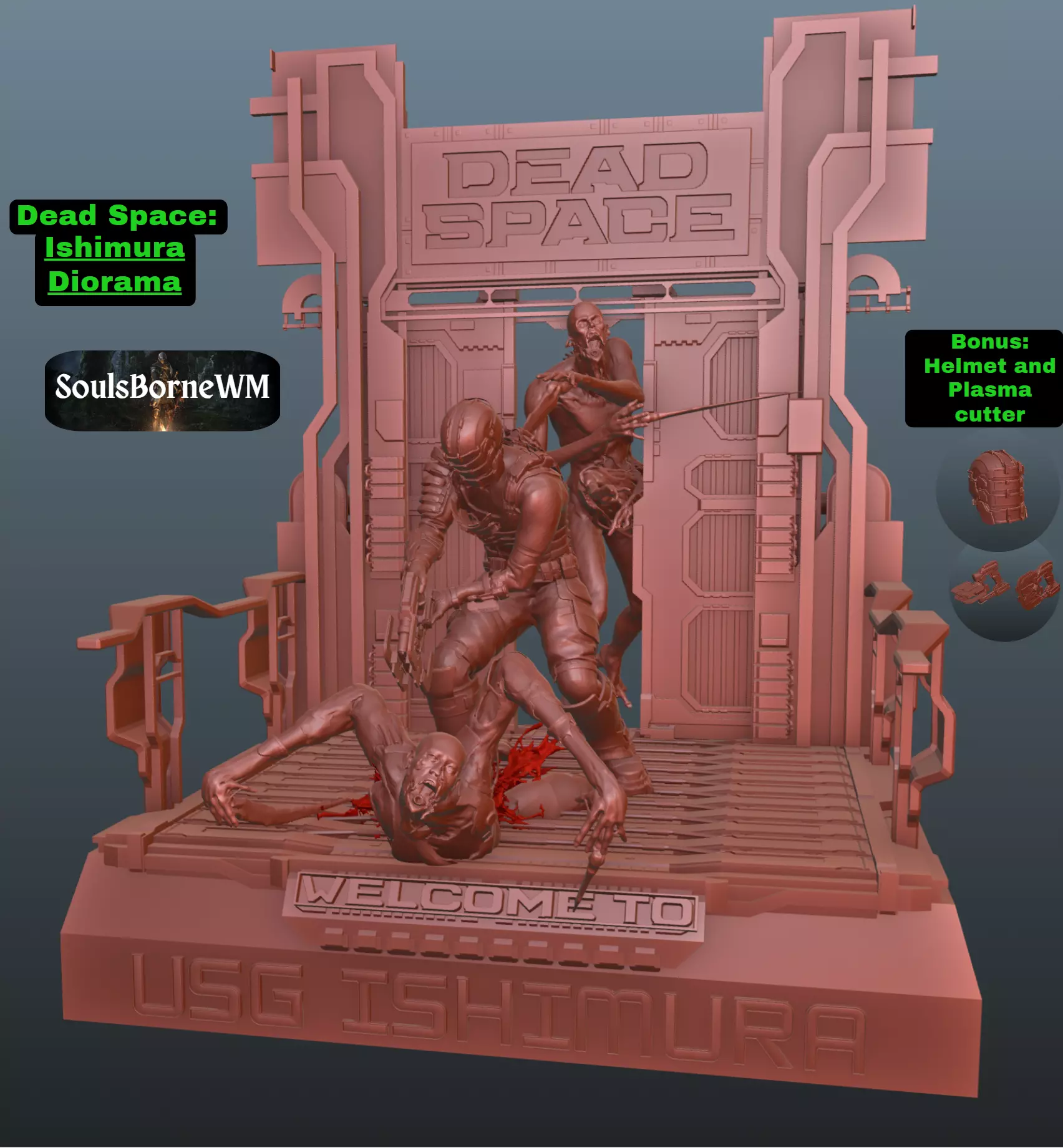 Dead Space Welcome to Ishimura diorama Bonus 3D print model_0