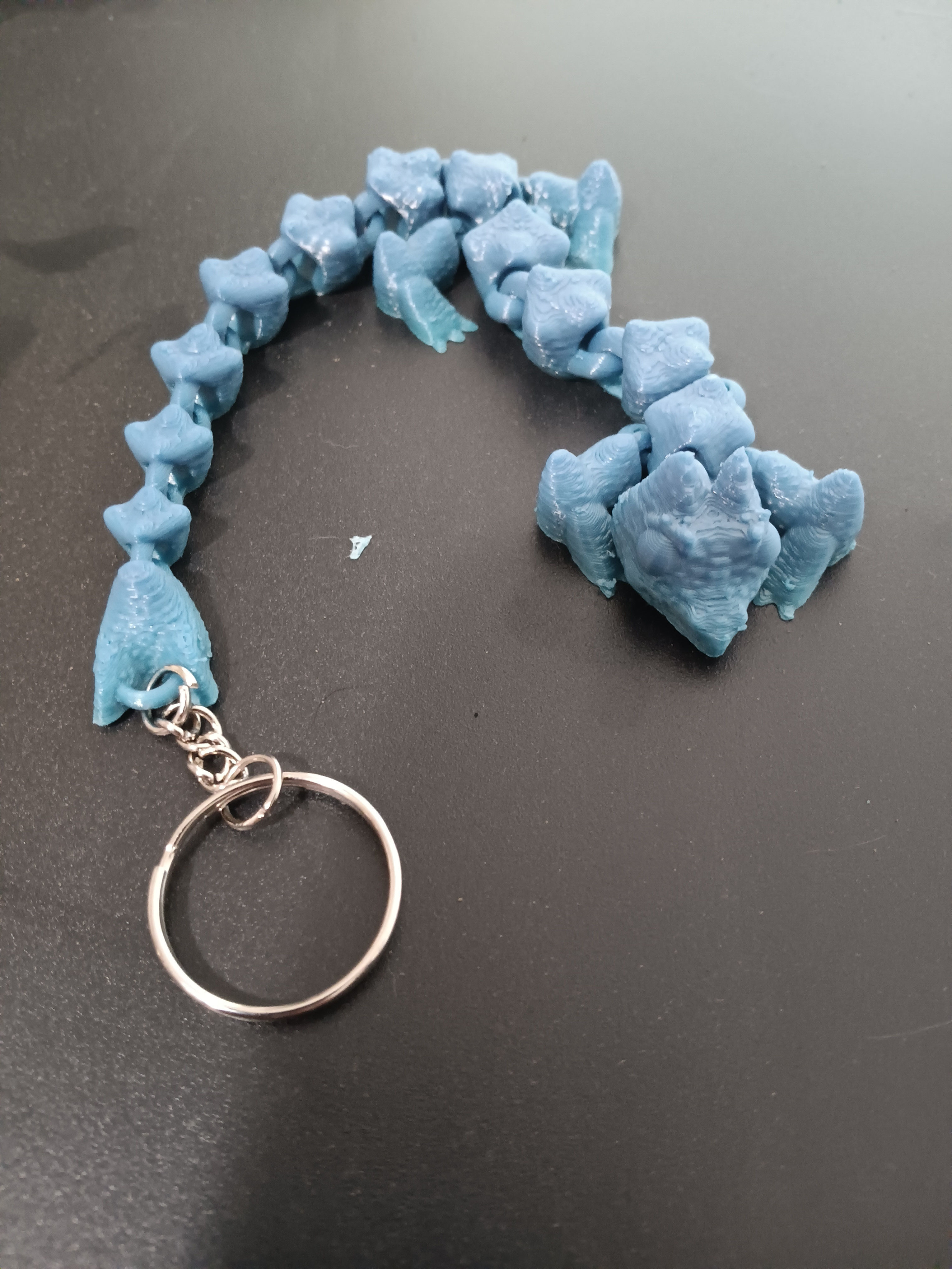 Lizard Dragon Keychain - flexi fidget toy 3D print model_1