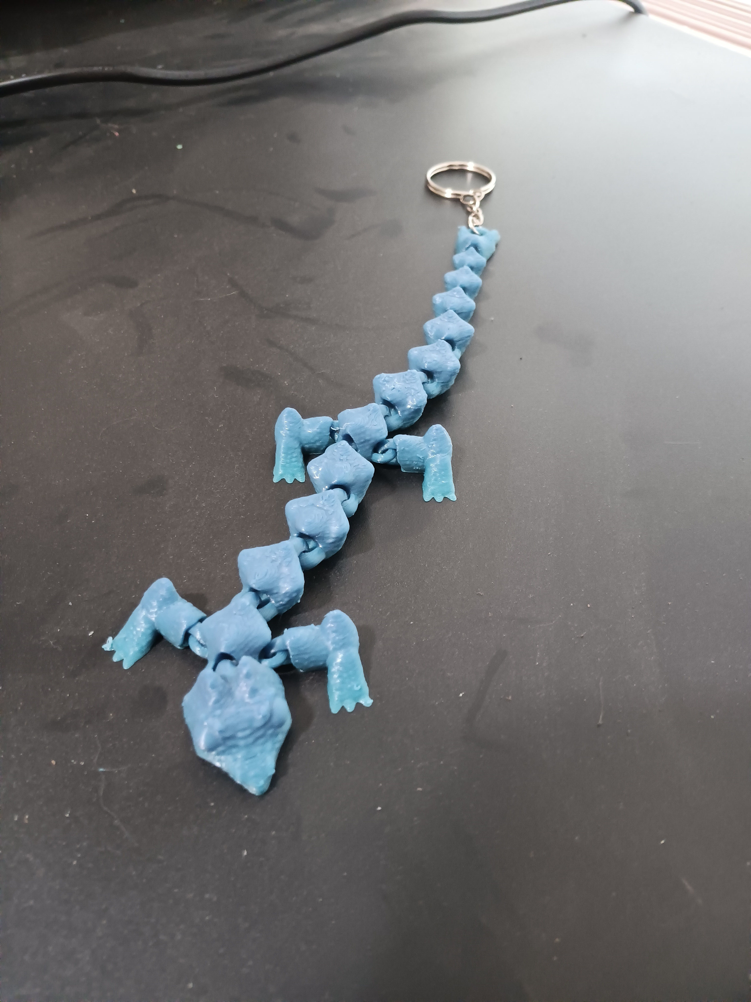 Lizard Dragon Keychain - flexi fidget toy 3D print model_2