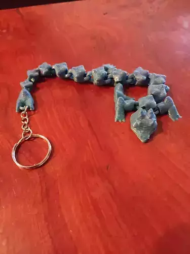 Lizard Dragon Keychain - flexi fidget toy