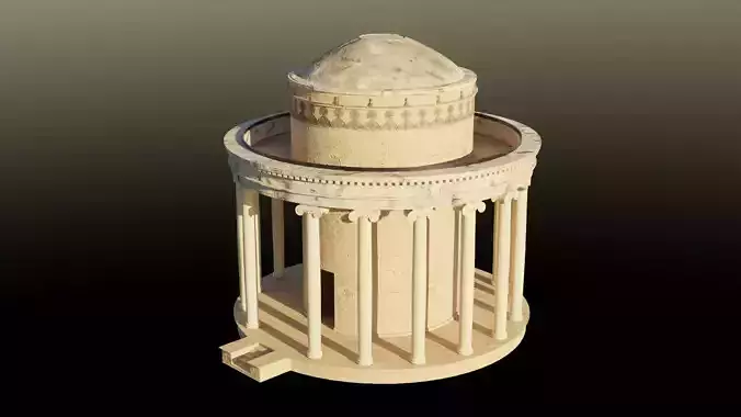 Ancient round temple  Free 3D model