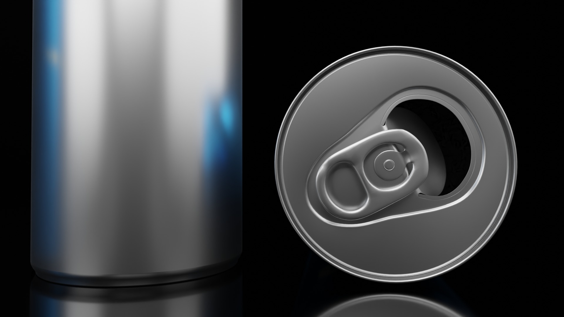 250ml Slim Beverage Can with Water Droplets Open and Closed Tabs Low-poly 3D model_10