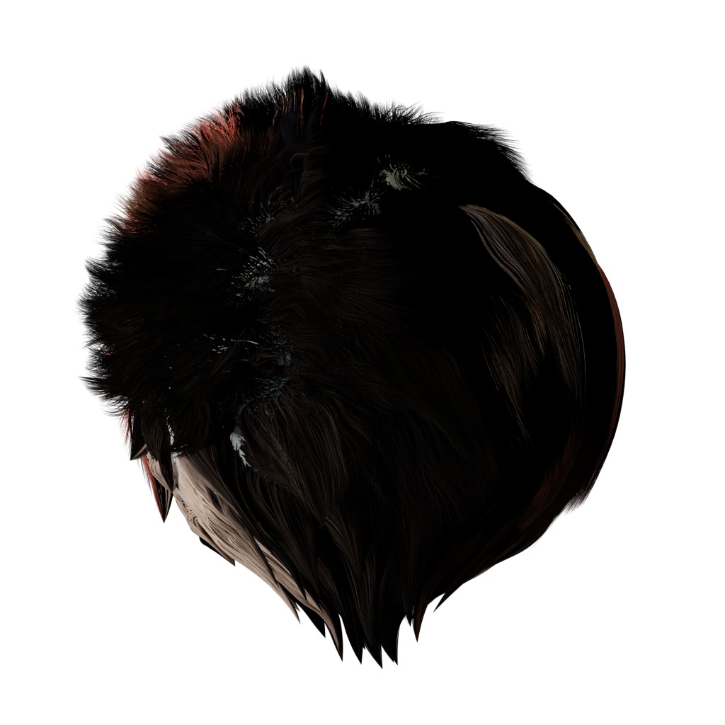 Ostrich Bird Low-poly 3D model_32