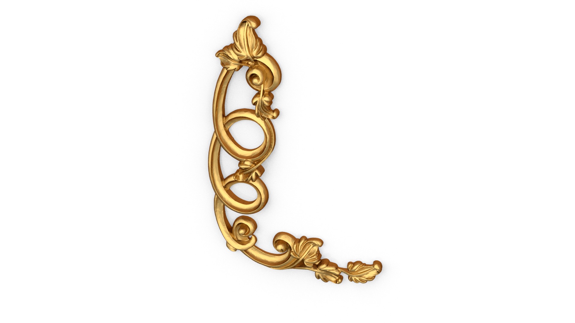 corner carved decor ornament 490 3D print model_5