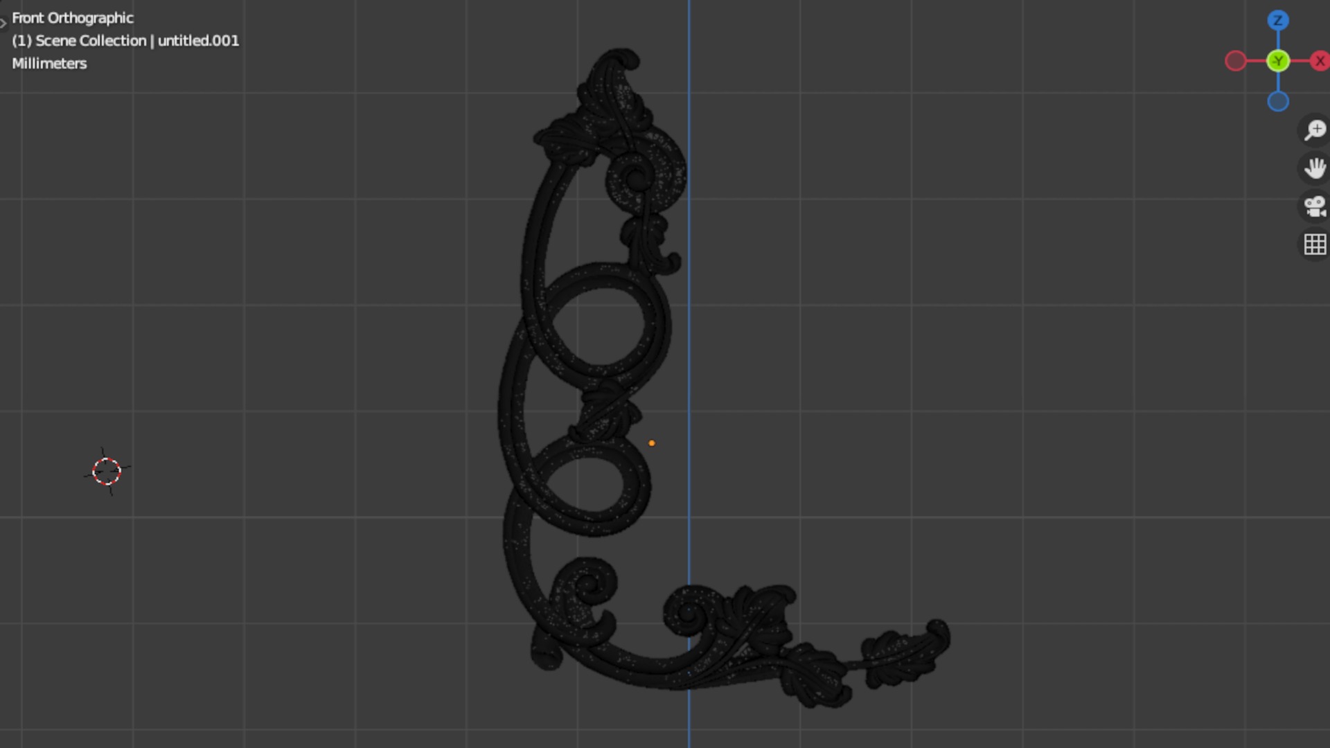 corner carved decor ornament 490 3D print model_6