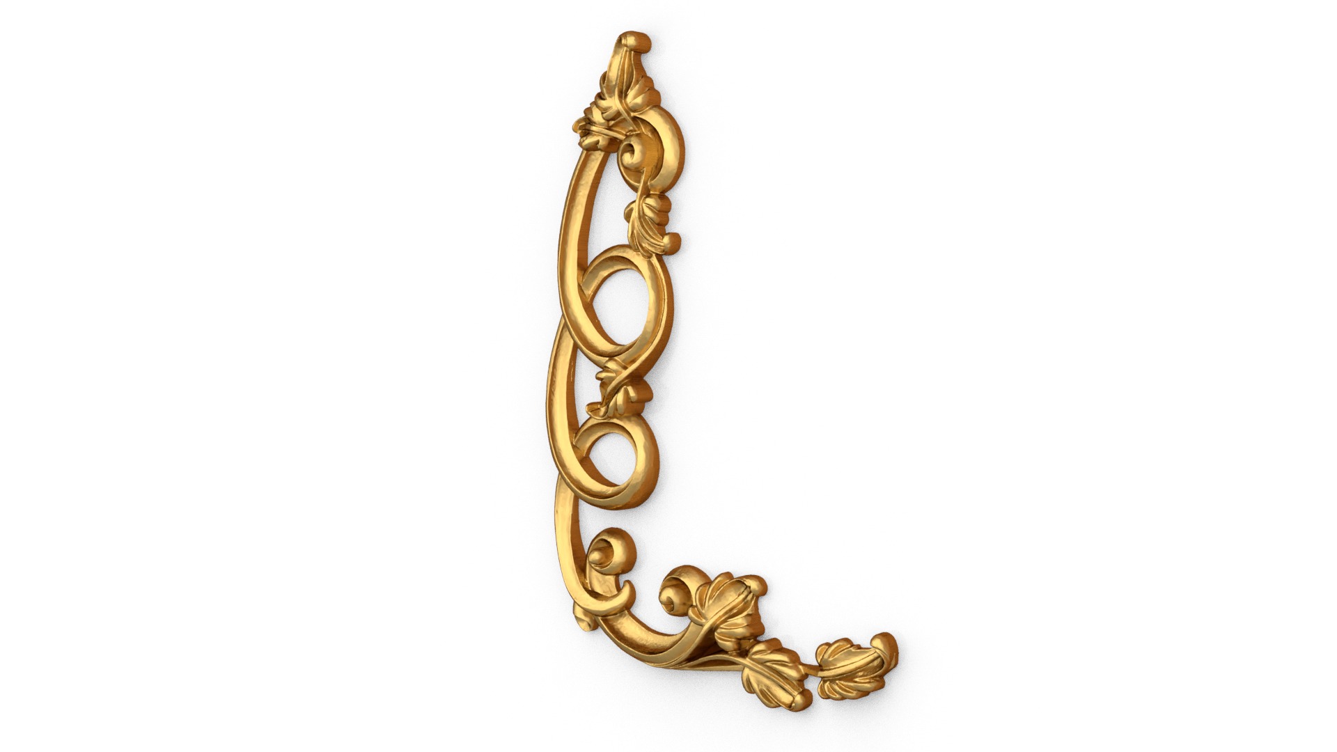 corner carved decor ornament 490 3D print model_1