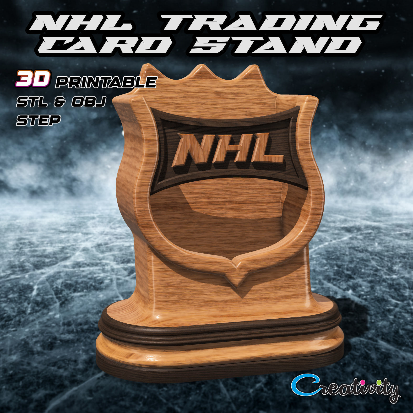 NHL Trading Card Stand 3D print model_1