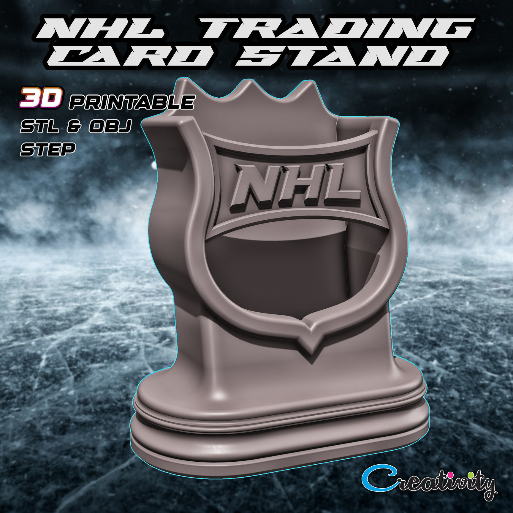 NHL Trading Card Stand 3D print model_2