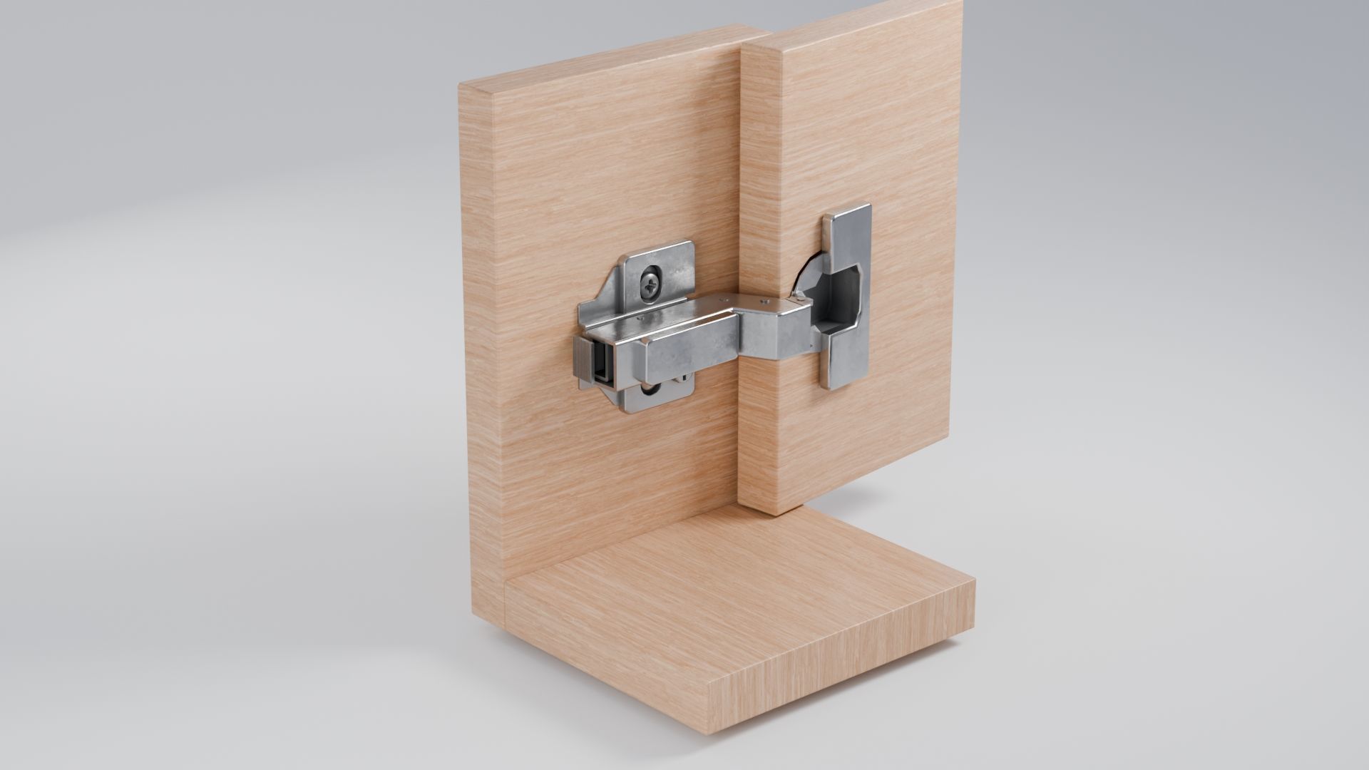 Cabinet Hinge Inset door hinge animated Low-poly 3D Low-poly 3D model_6