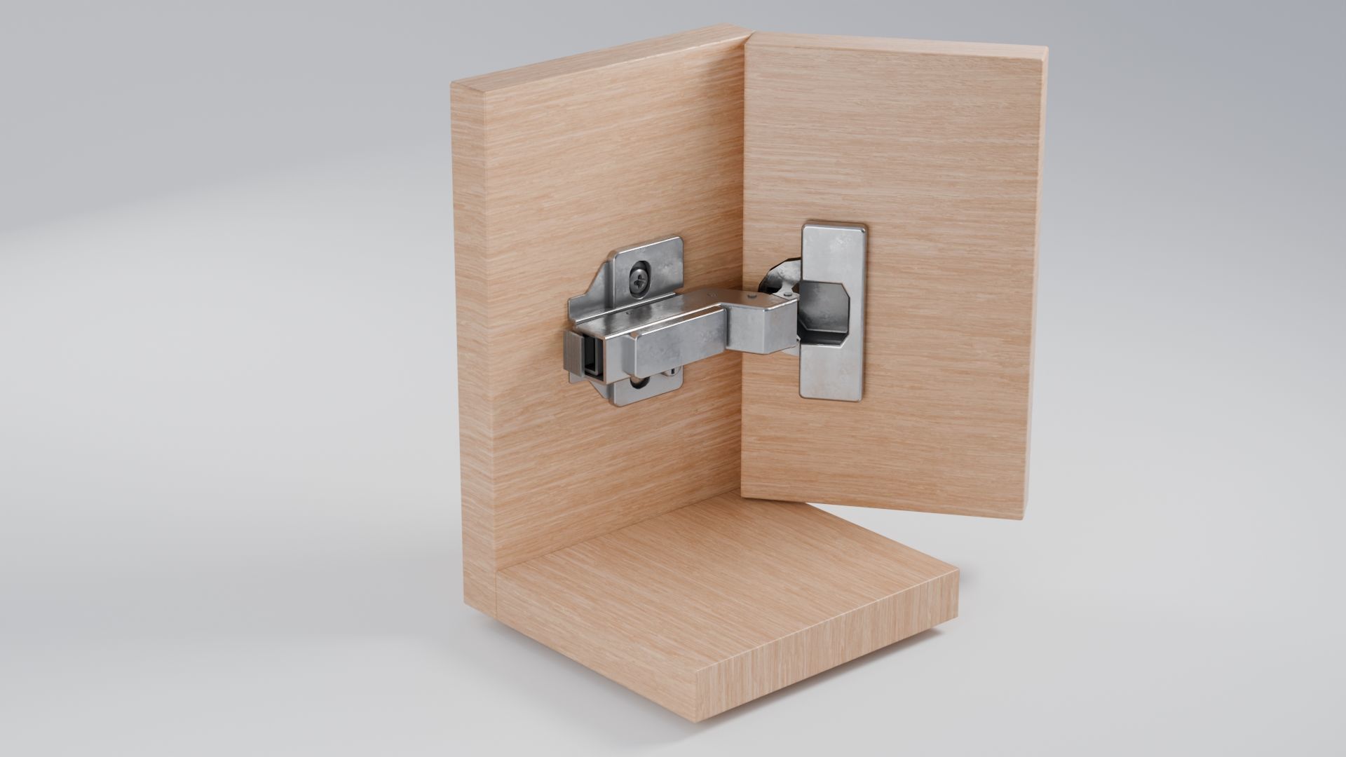 Cabinet Hinge Inset door hinge animated Low-poly 3D Low-poly 3D model_7
