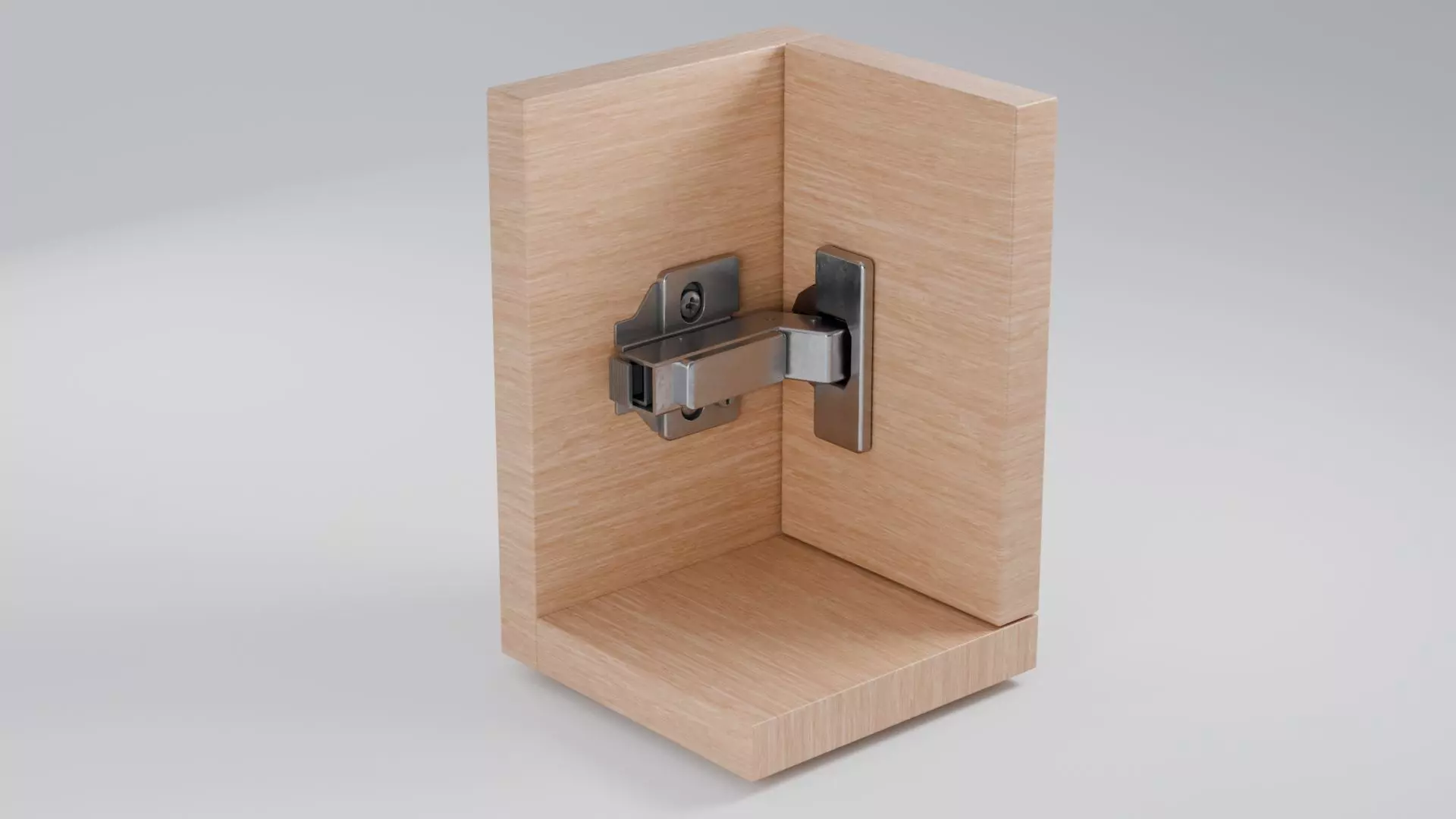 Cabinet Hinge Inset door hinge animated Low-poly 3D Low-poly 3D model_0