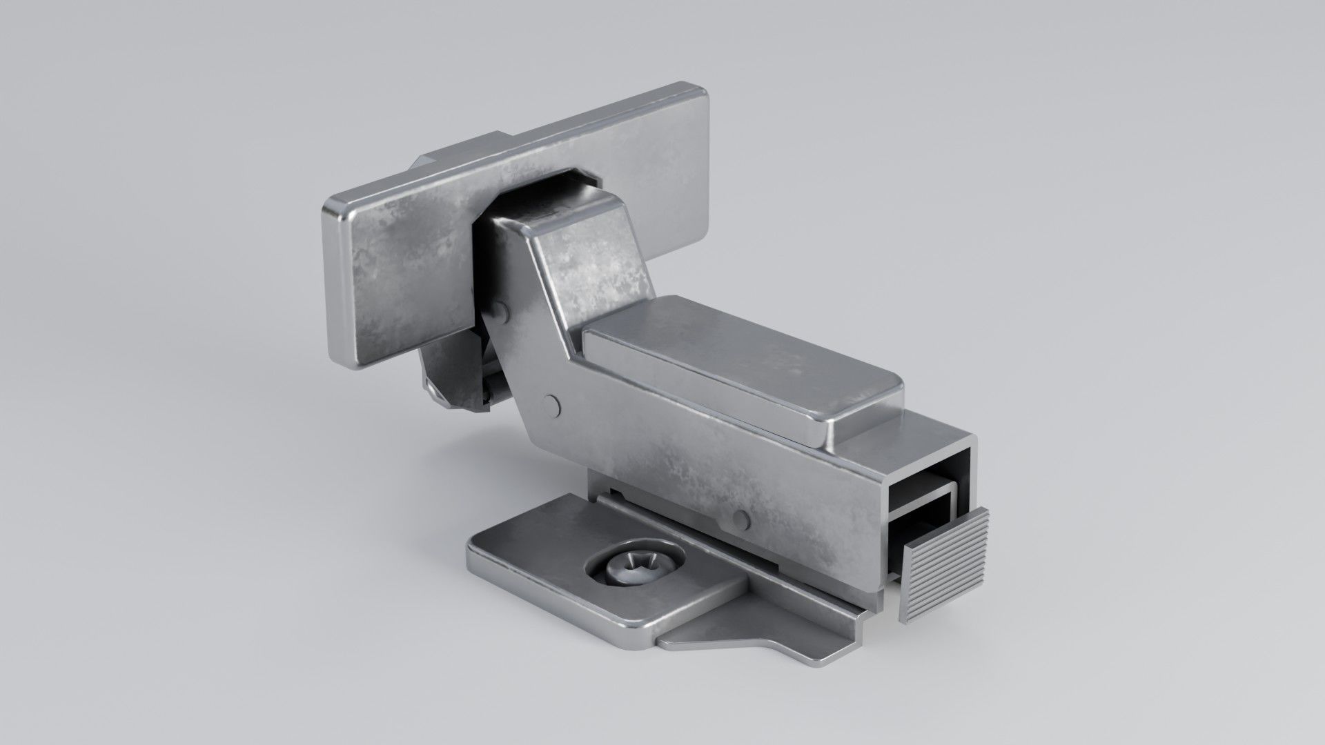 Cabinet Hinge Inset door hinge animated Low-poly 3D Low-poly 3D model_2