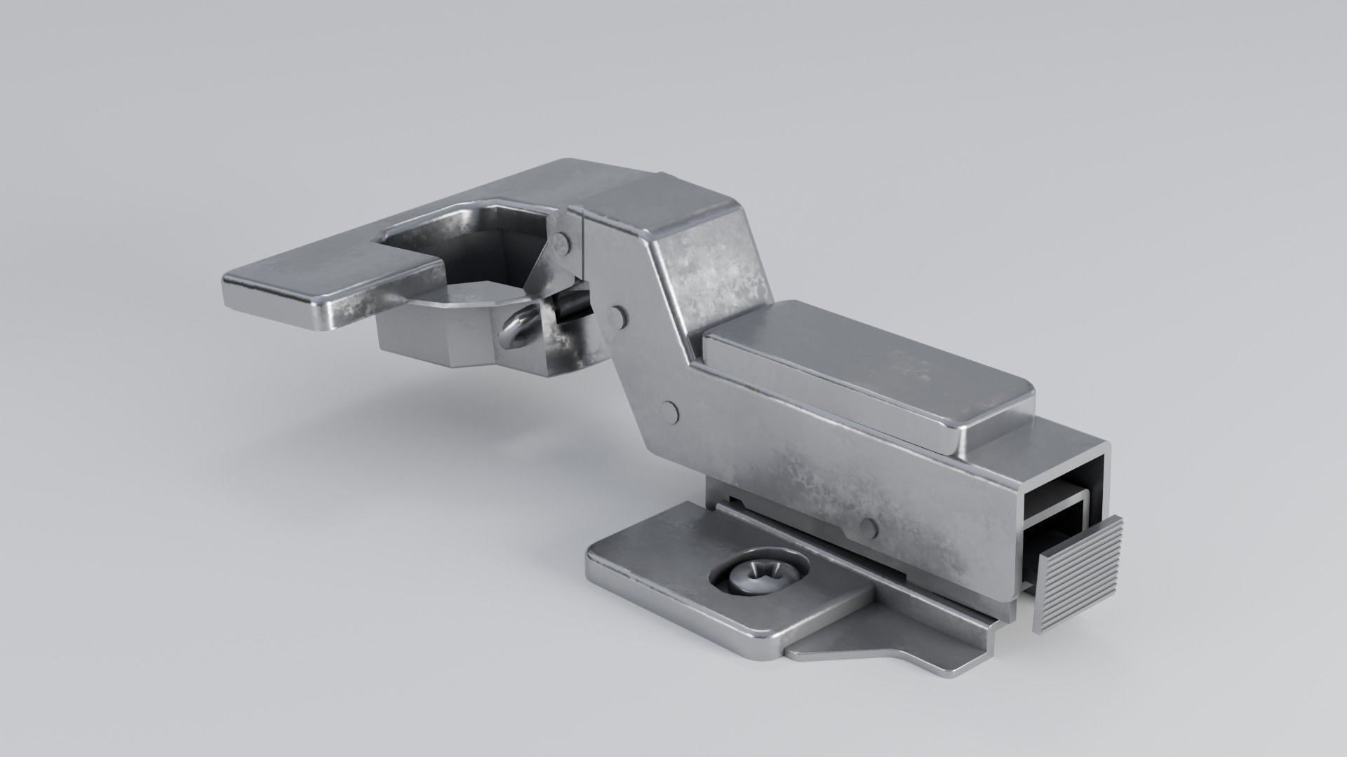 Cabinet Hinge Inset door hinge animated Low-poly 3D Low-poly 3D model_4