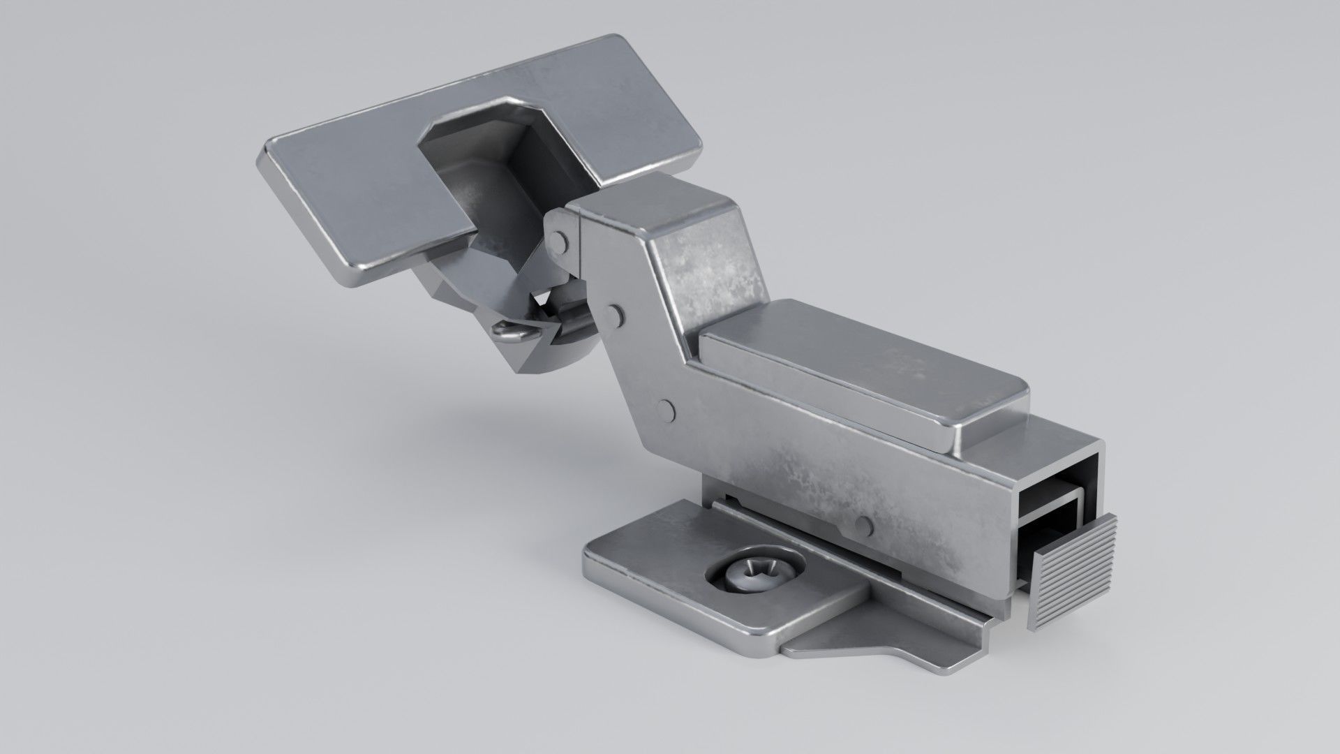 Cabinet Hinge Inset door hinge animated Low-poly 3D Low-poly 3D model_3