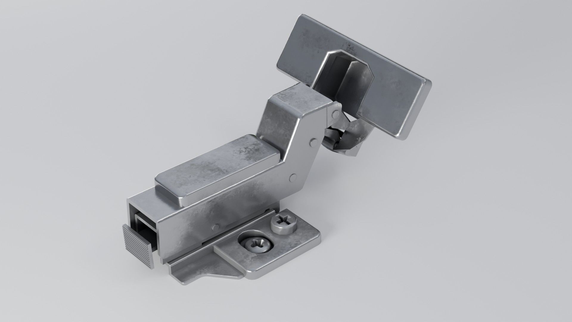 Cabinet Hinge Inset door hinge animated Low-poly 3D Low-poly 3D model_5