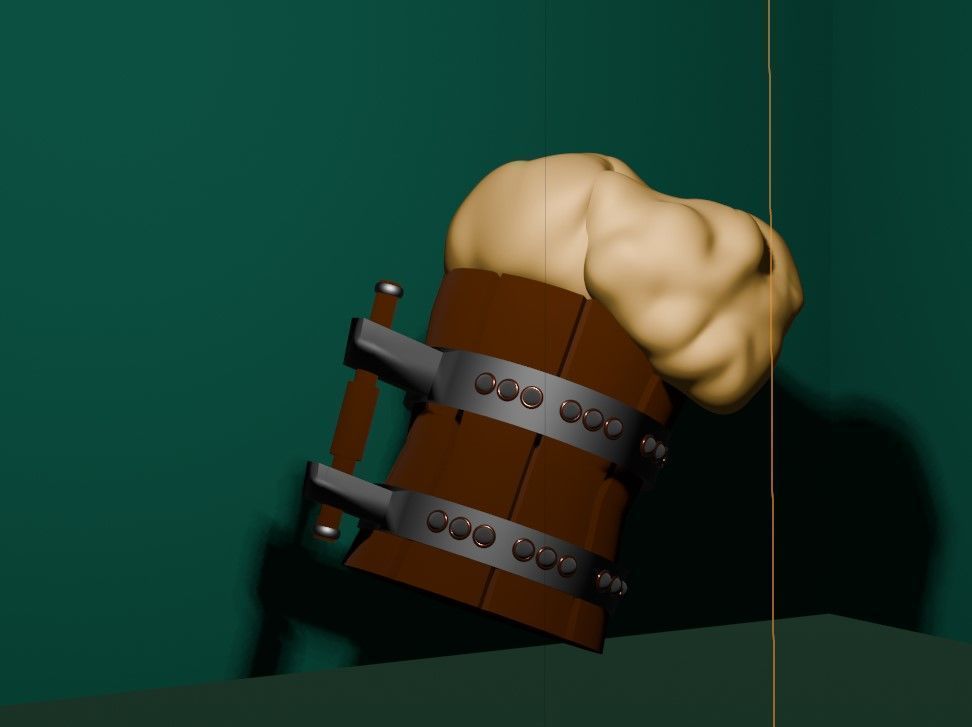 Wooden Mug 3D print model_3