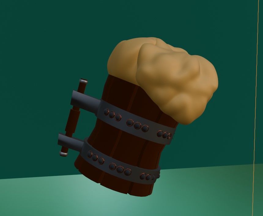 Wooden Mug 3D print model_4