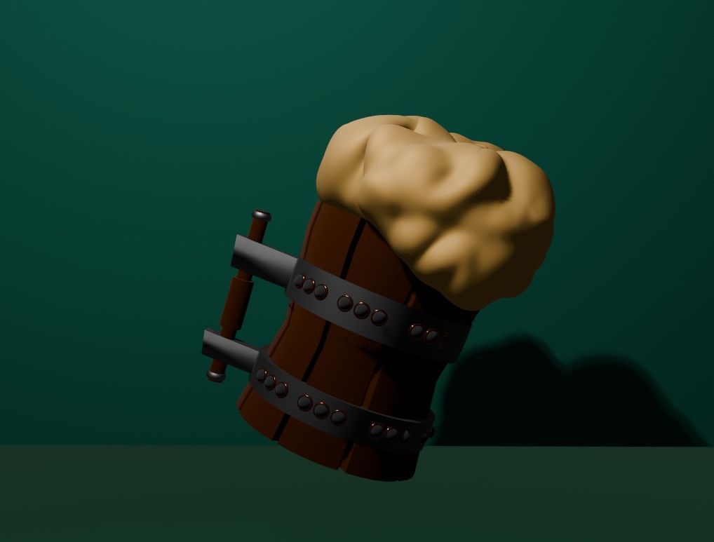 Wooden Mug 3D print model_5