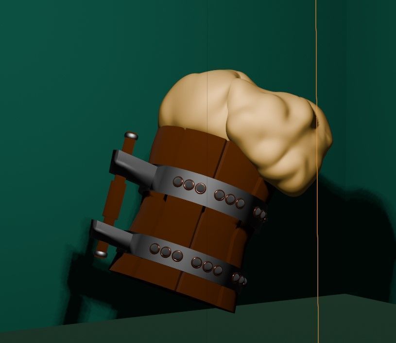 Wooden Mug 3D print model_2