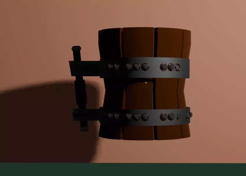 Wooden Mug 3D print model_0
