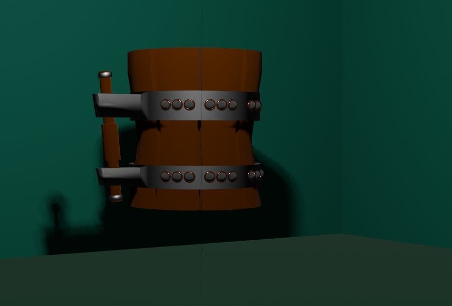 Wooden Mug 3D print model_1