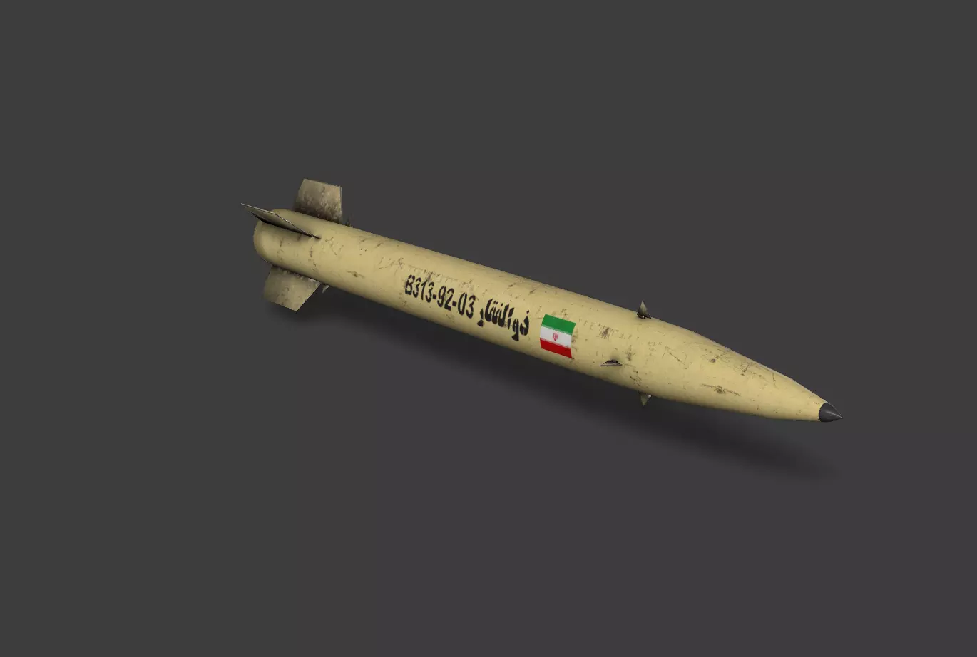 zolfaghar missile 3D model
