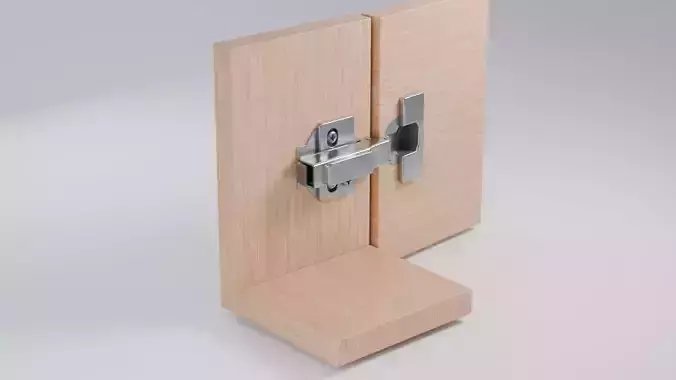 Cabinet Hinge overlay door hydraulic hinge animated  Low-poly 3D model
