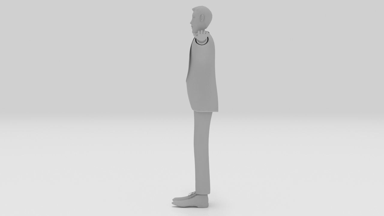 MR Bean  Actor Comedian Rigged character Lowpolys  Low-poly 3D model_8
