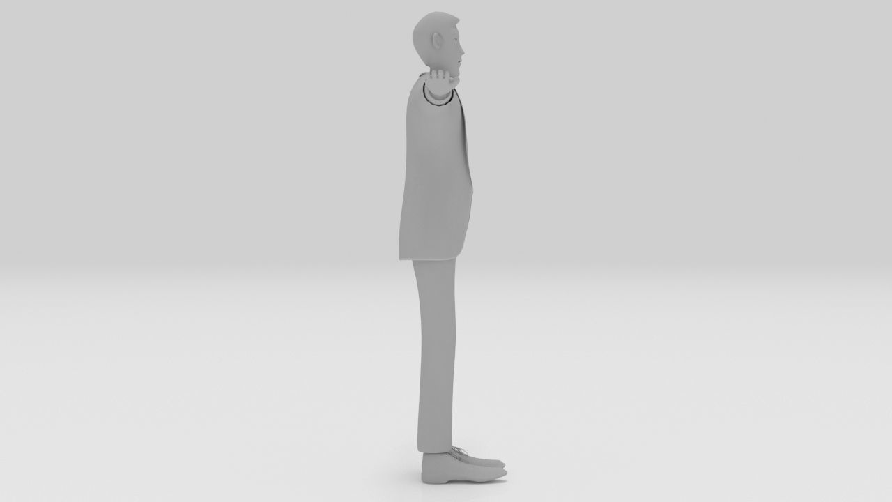 MR Bean  Actor Comedian Rigged character Lowpolys  Low-poly 3D model_6