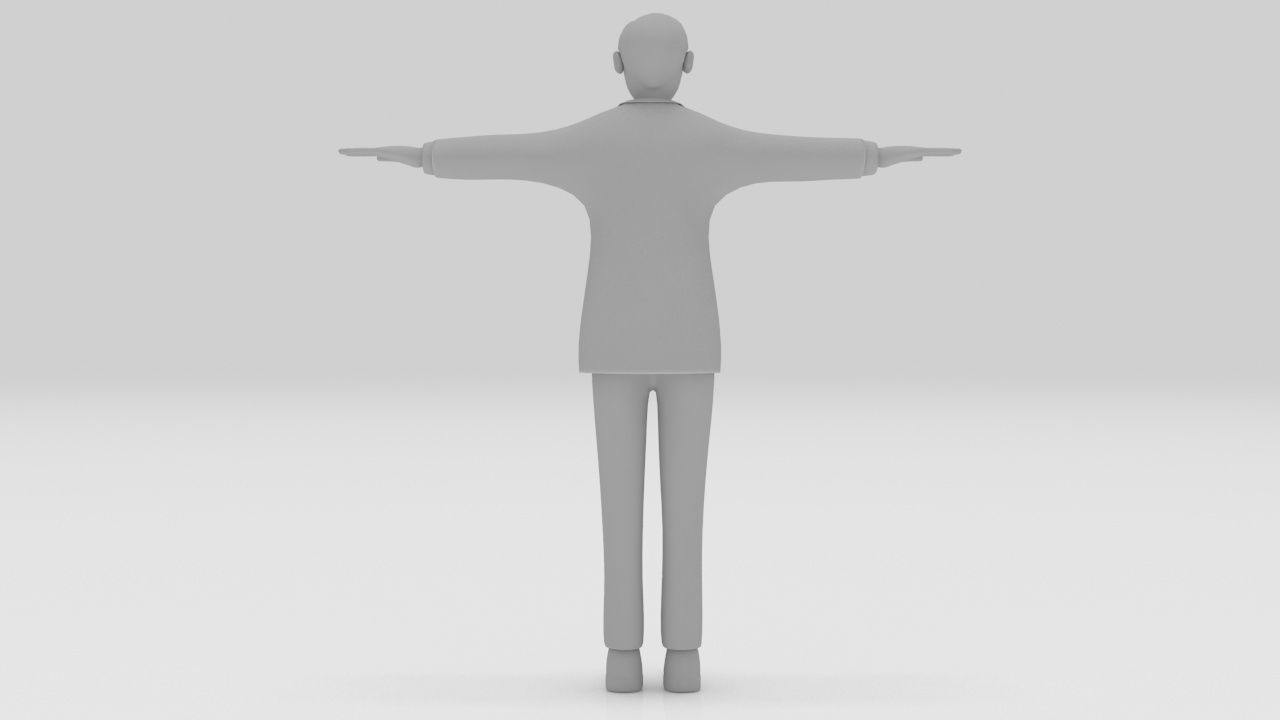 MR Bean  Actor Comedian Rigged character Lowpolys  Low-poly 3D model_7