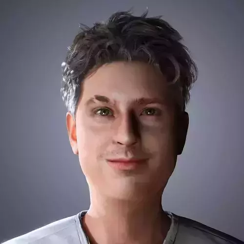 Charlie Puth Character  Low-poly 3D model