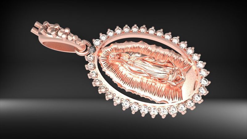 Mary Mother Pendant 3D print model_19