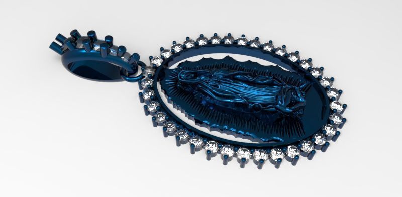 Mary Mother Pendant 3D print model_13