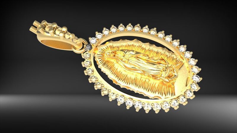 Mary Mother Pendant 3D print model_21