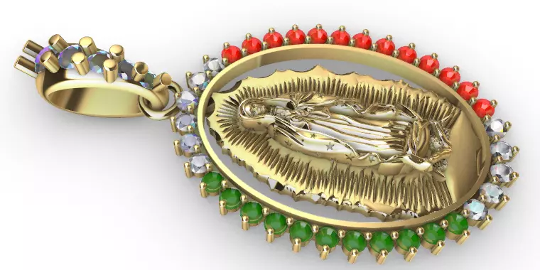 Mary Mother Pendant 3D print model_0