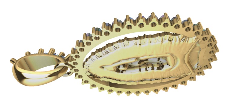 Mary Mother Pendant 3D print model_9