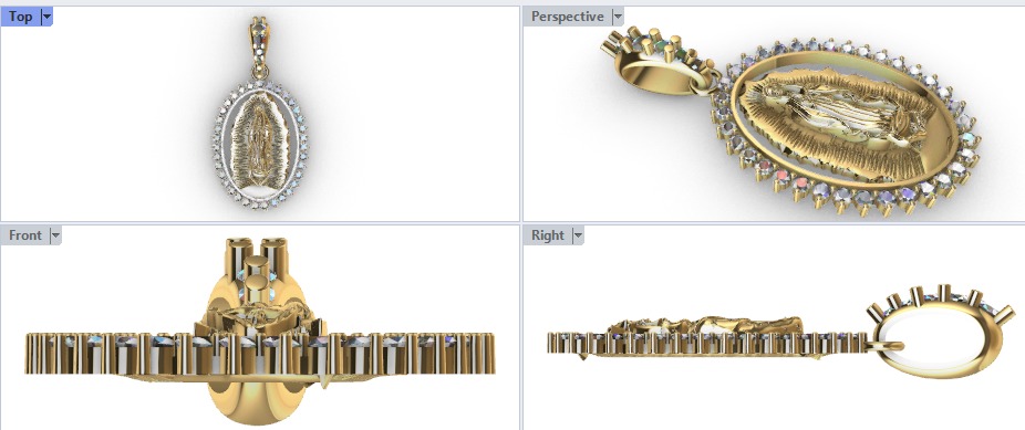 Mary Mother Pendant 3D print model_8