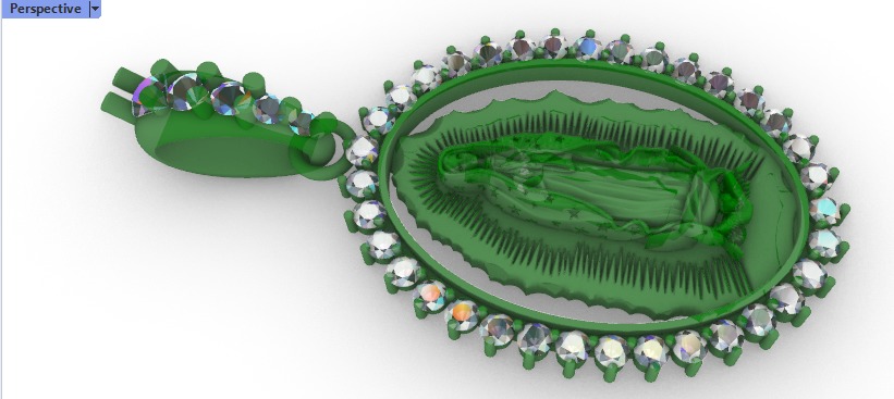 Mary Mother Pendant 3D print model_1