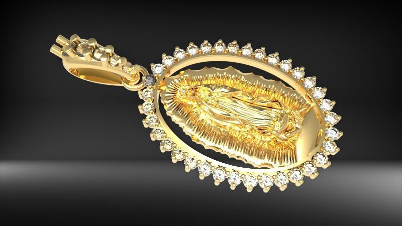 Mary Mother Pendant 3D print model_16