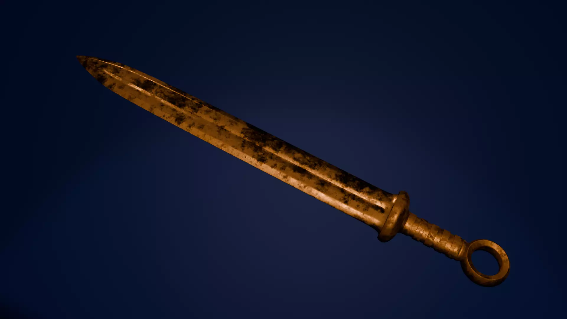 Roman bronze sword Free low-poly 3D model